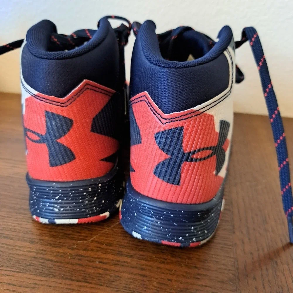 Under Armour Curry SC 3Zero Kids Basketball Shoes USA Red White Blue 1276333-411